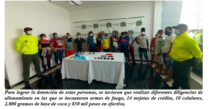 Desmantelan banda que delinquía en Bolívar y Atlántico