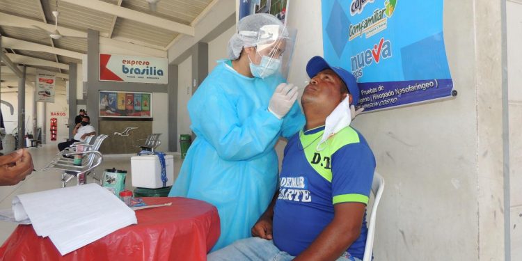 Secretaría de Salud de Magangué, se toma la terminal de transporte