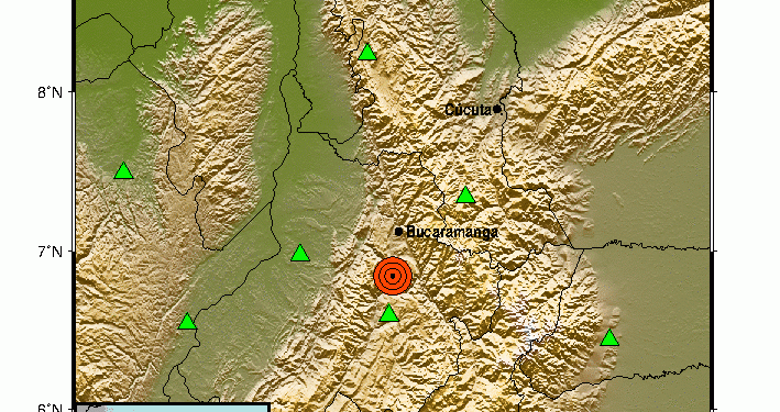 el día de ayer se registro fuerte temblor en Bucaramanga y otras ciudades del país