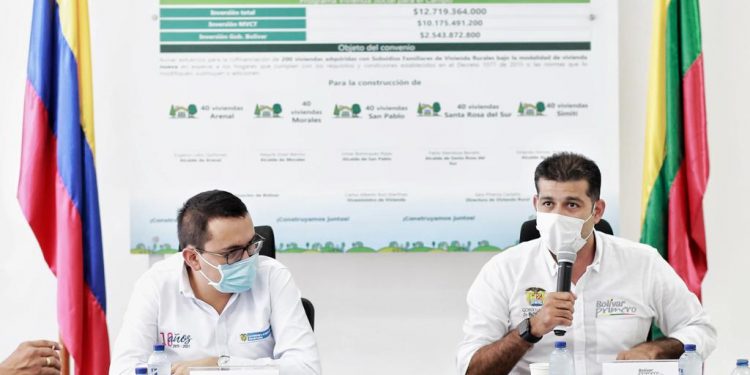 Gobernación de Bolívar y el Ministerio de Vivienda construirán 200 viviendas en zona rural de cinco municipios del sur