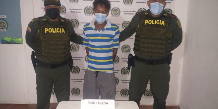 En el norte de Bolívar, policia captura a presunto expendedor de drogas