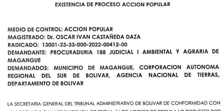 AVISO A LOS MIEMBROS DE LA COMUNIDAD DE MAGANGUE