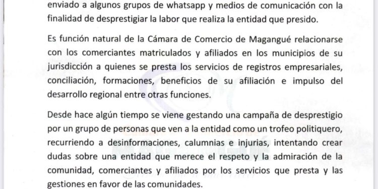 ACLARACIÓN SOBRE UN PANFLETO MALINTENCIONADO